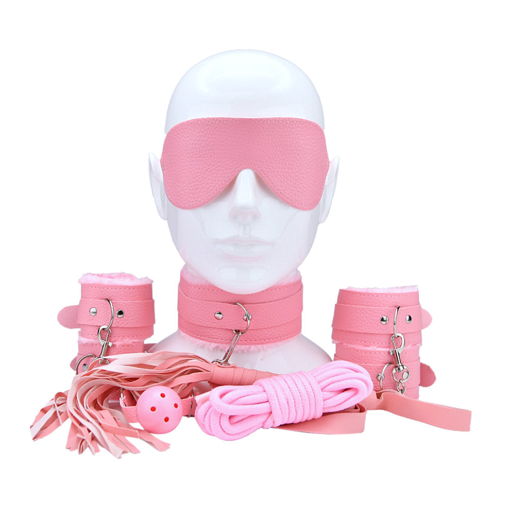 Bound to Play kit bondage rose 8 pièces