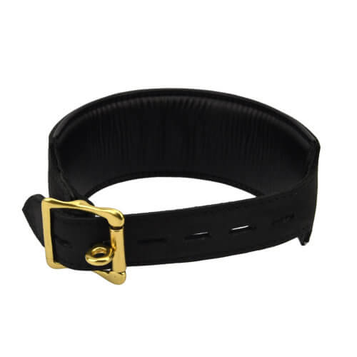 Bound Noir collier cuir nubuck avec anneau O