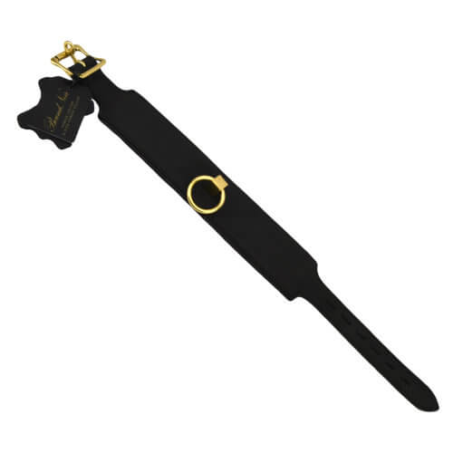 Bound Noir collier cuir nubuck avec anneau O